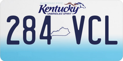 KY license plate 284VCL