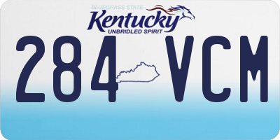 KY license plate 284VCM