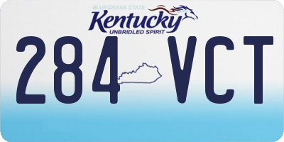 KY license plate 284VCT