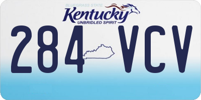 KY license plate 284VCV