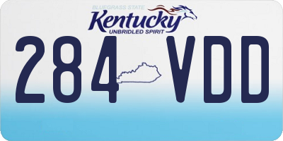 KY license plate 284VDD