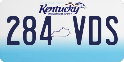 KY license plate 284VDS