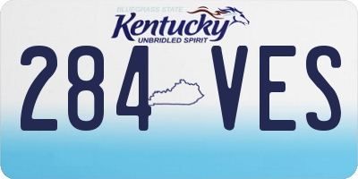 KY license plate 284VES