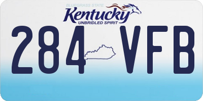 KY license plate 284VFB
