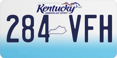 KY license plate 284VFH