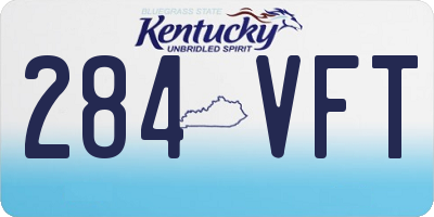 KY license plate 284VFT