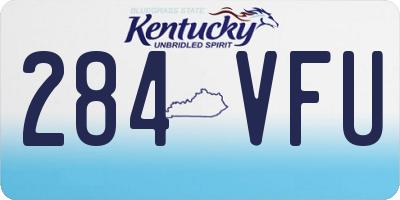 KY license plate 284VFU