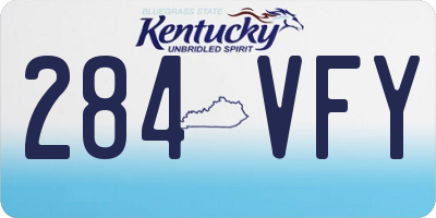 KY license plate 284VFY