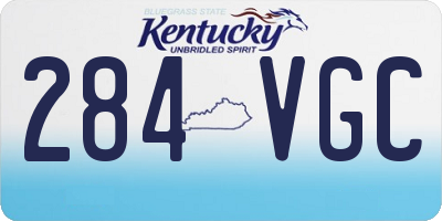 KY license plate 284VGC