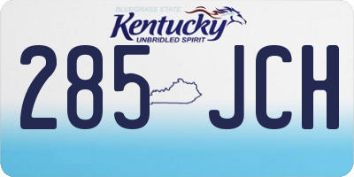 KY license plate 285JCH