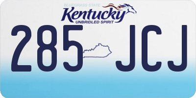 KY license plate 285JCJ