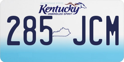 KY license plate 285JCM