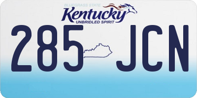 KY license plate 285JCN