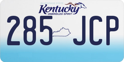 KY license plate 285JCP