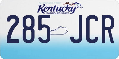 KY license plate 285JCR