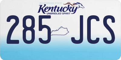 KY license plate 285JCS