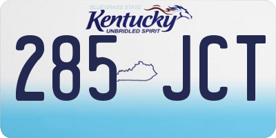 KY license plate 285JCT
