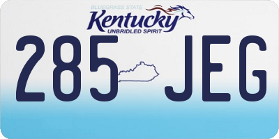 KY license plate 285JEG