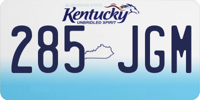 KY license plate 285JGM