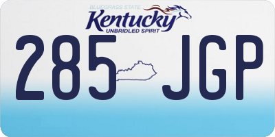 KY license plate 285JGP