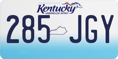 KY license plate 285JGY