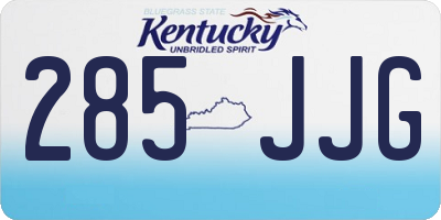 KY license plate 285JJG