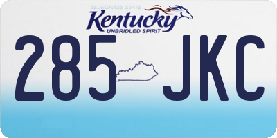 KY license plate 285JKC