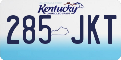 KY license plate 285JKT