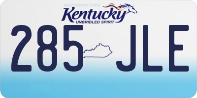 KY license plate 285JLE