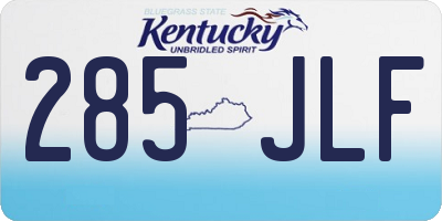 KY license plate 285JLF