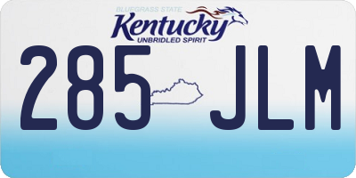 KY license plate 285JLM