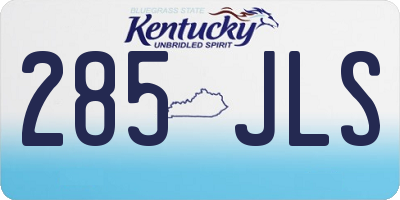 KY license plate 285JLS