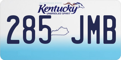 KY license plate 285JMB