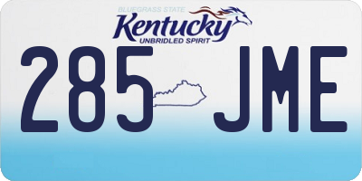 KY license plate 285JME