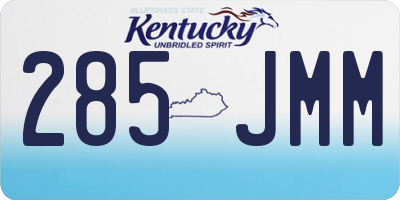KY license plate 285JMM