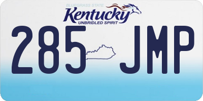 KY license plate 285JMP