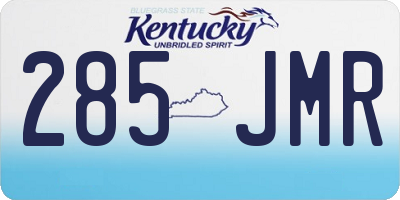 KY license plate 285JMR