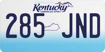 KY license plate 285JND
