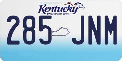 KY license plate 285JNM