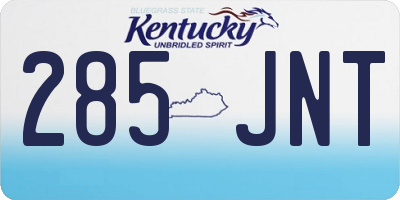 KY license plate 285JNT