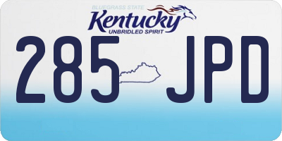 KY license plate 285JPD