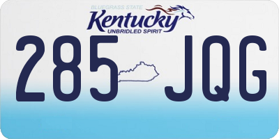 KY license plate 285JQG