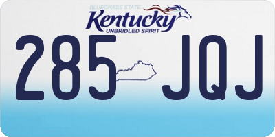 KY license plate 285JQJ
