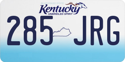 KY license plate 285JRG