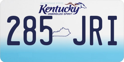 KY license plate 285JRI