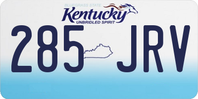 KY license plate 285JRV