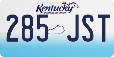 KY license plate 285JST
