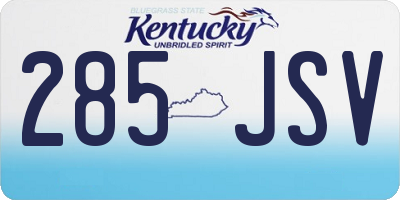 KY license plate 285JSV