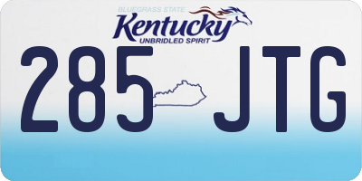 KY license plate 285JTG