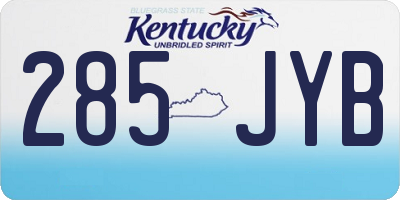 KY license plate 285JYB